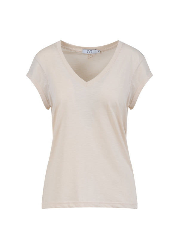 CC Heart CC HEART V-HALS T-SHIRT T-Shirt Creme - 241