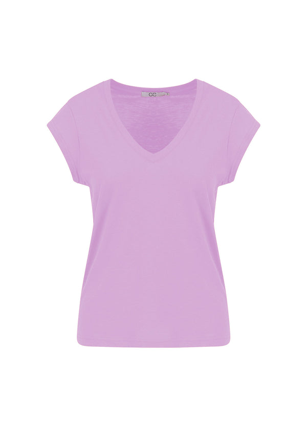 CC Heart CC HEART V-HALS T-SHIRT T-Shirt Lavender - 824