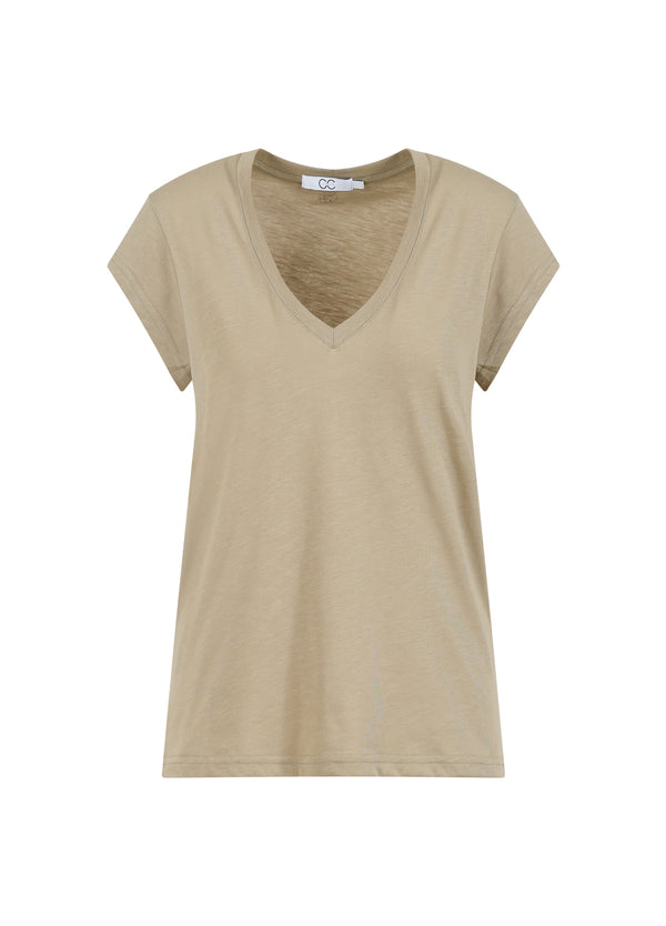 CC Heart CC HEART V-HALS T-SHIRT T-Shirt Sand olive - 406