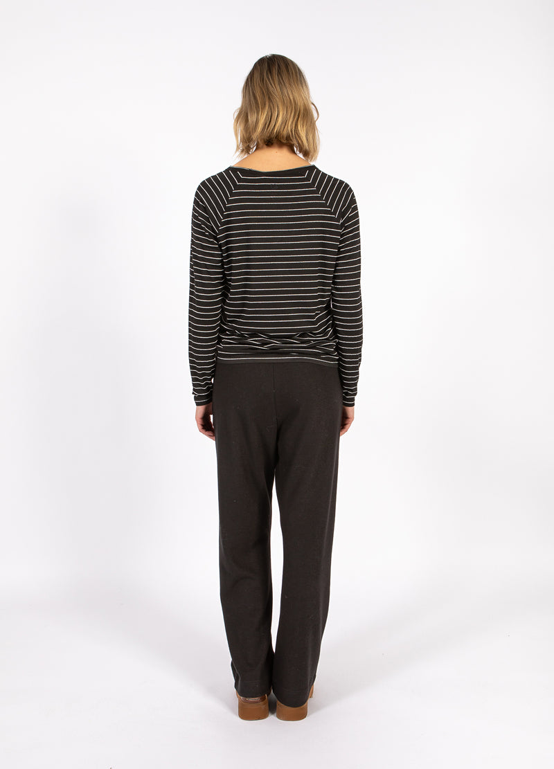 CC Heart CC HEART VALERIE STRIBET LANGÆRMET TEE T-Shirt Black lurex stripe - 100