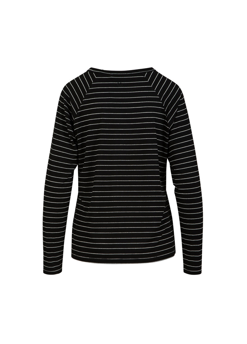 CC Heart CC HEART VALERIE STRIBET LANGÆRMET TEE T-Shirt Black lurex stripe - 100