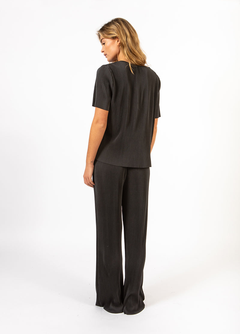CC Heart CC HEART VIVIAN KORTÆRMET BLUSE Shirt/Blouse Black - 100