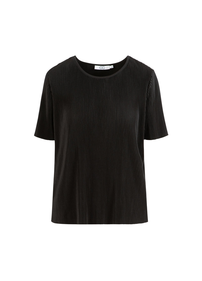 CC Heart CC HEART VIVIAN KORTÆRMET BLUSE Shirt/Blouse Black - 100