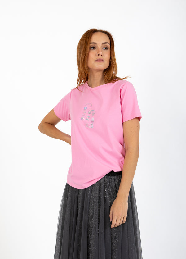 Coster Copenhagen CC RHINSTEN T-SHIRT T-Shirt Bubble pink - 690