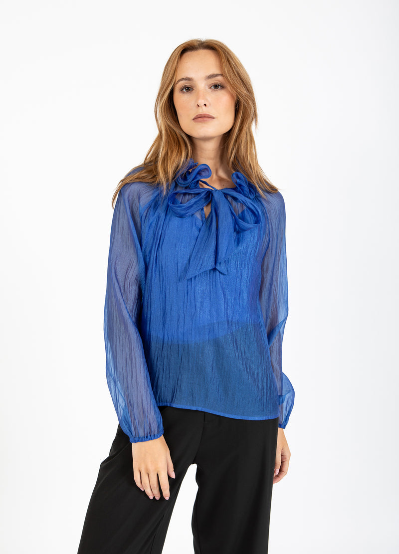 Coster Copenhagen CHIFFON BLUSE Shirt/Blouse Rich blue - 583