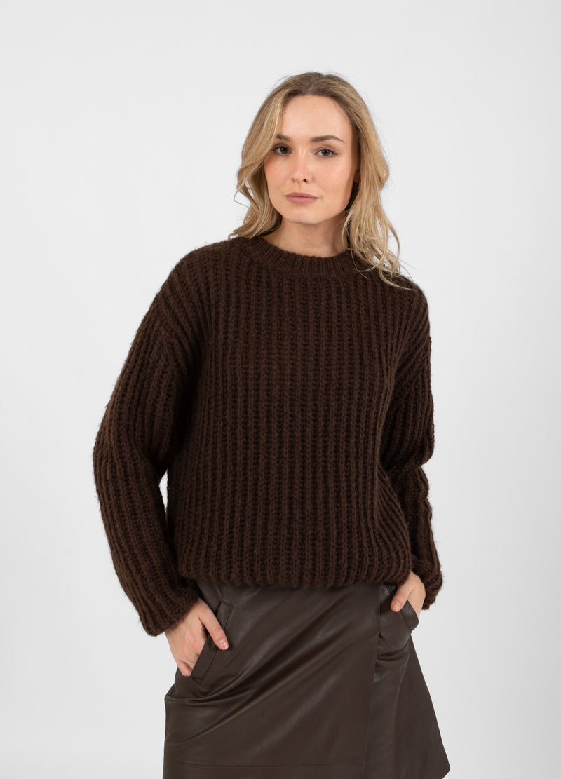 Coster Copenhagen  CHUNKY STRIK Knitwear Dark Brown - 335