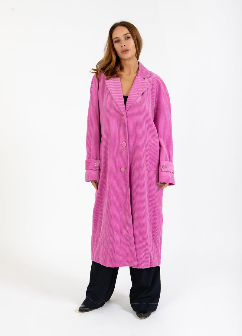 Coster Copenhagen CORDUROY FRAKKE Outerwear Deep rose - 651