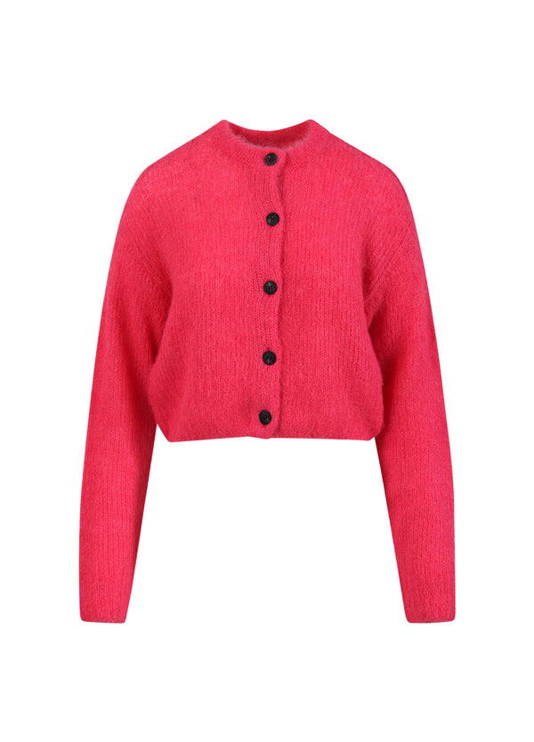 Coster Copenhagen CROPPED STRIKKET CARDIGAN Knitwear Bright pink - 663