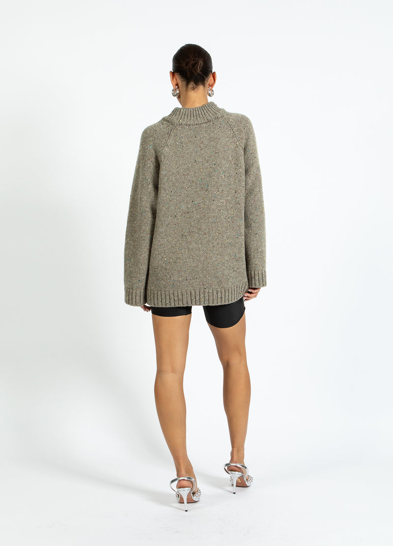 Coster Copenhagen DAMN STRIK Knitwear Taupe melange - 313