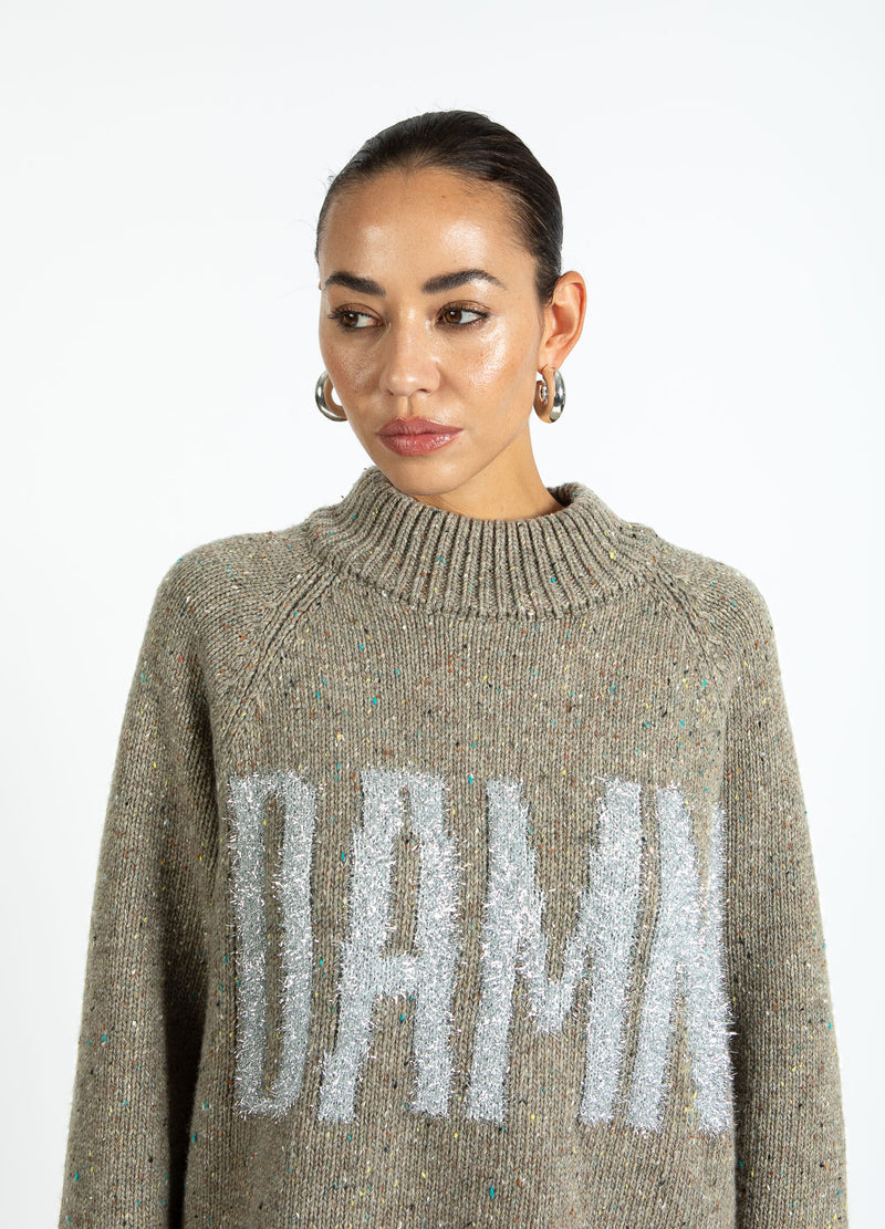 Coster Copenhagen DAMN STRIK Knitwear Taupe melange - 313