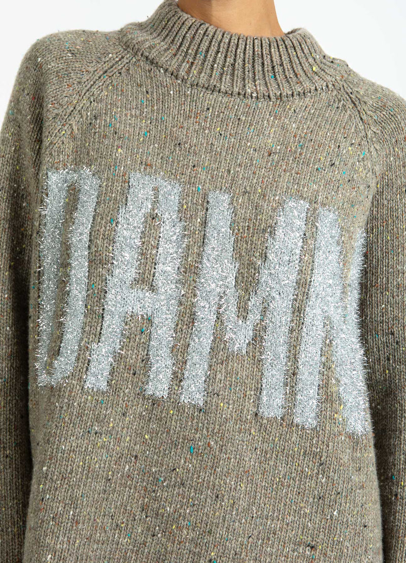 Coster Copenhagen DAMN STRIK Knitwear Taupe melange - 313