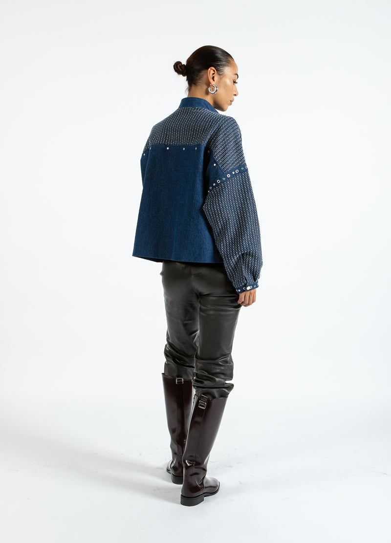 Coster Copenhagen DEKORERET DENIMJAKKE Outerwear Blue denim - 510