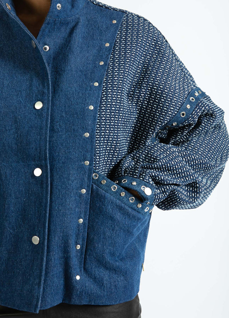 Coster Copenhagen DEKORERET DENIMJAKKE Outerwear Blue denim - 510