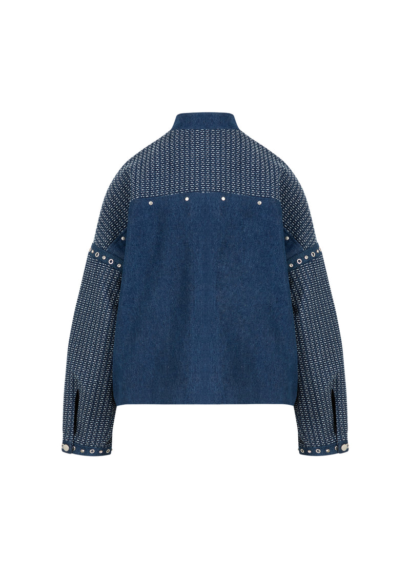 Coster Copenhagen DEKORERET DENIMJAKKE Outerwear Blue denim - 510