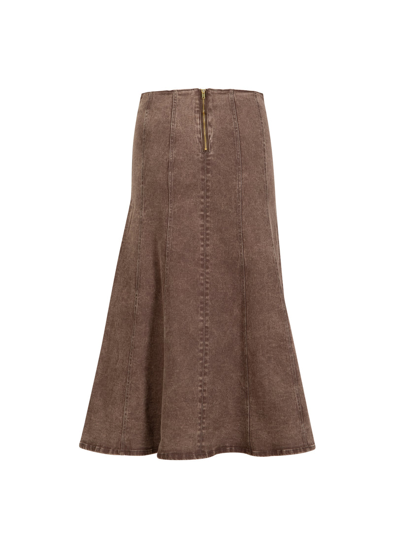 Coster Copenhagen DENIM NEDERDEL Skirt Taupe sand - 393