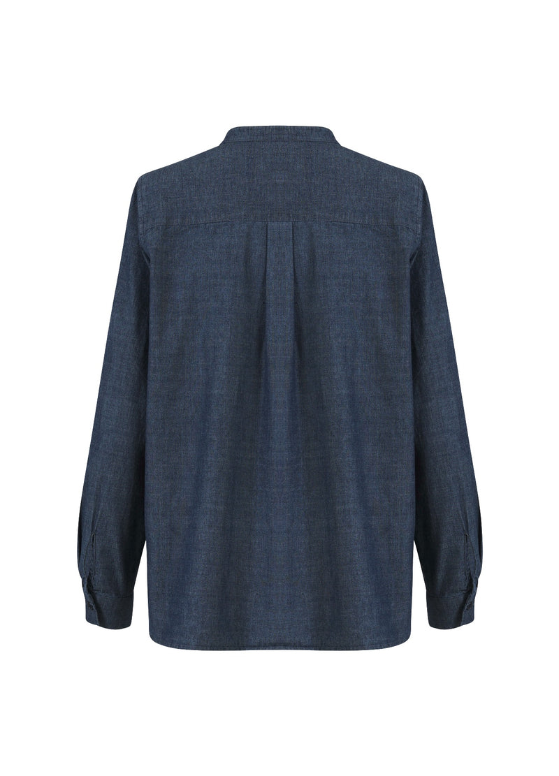 Coster Copenhagen DENIM SKJORTE MED FLÆSER Shirt/Blouse Medium blue denim - 545