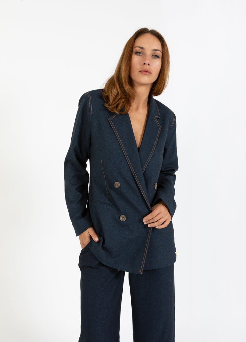 Coster Copenhagen DOBBELTBRYSTET BLAZER Blazer Night blue - 513