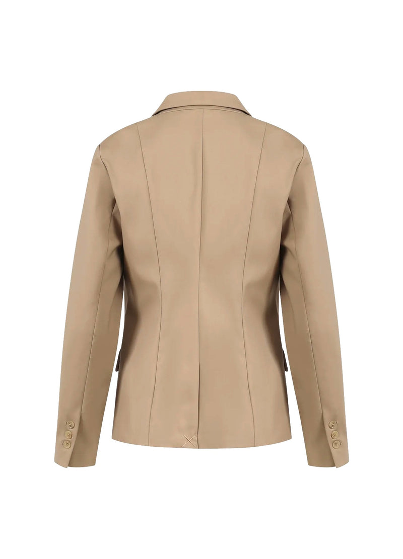 Coster Copenhagen DOBBELTRADET BLAZER MED PRAKTISKE DETALJER Blazer Desert sand - 329