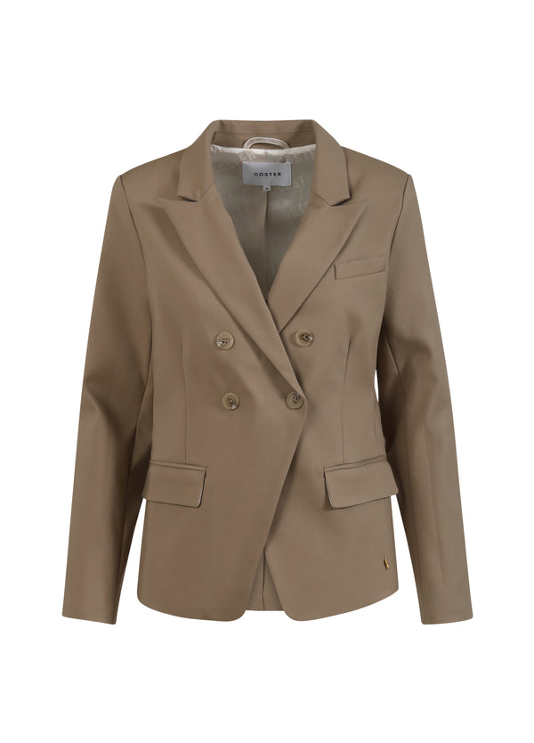 Coster Copenhagen DOBBELTRADET BLAZER MED PRAKTISKE DETALJER Blazer Desert sand - 329