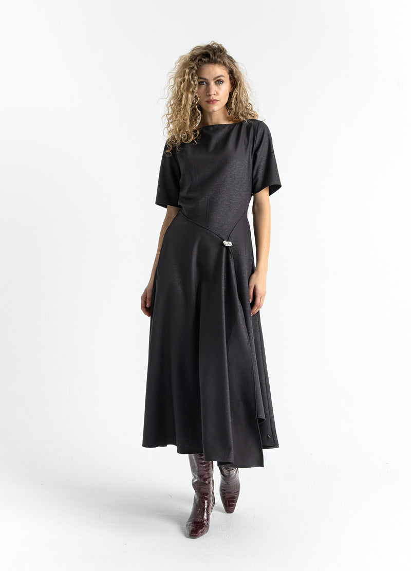 Coster Copenhagen DRAPERET GLIMMERKJOLE Kjole Black - 100