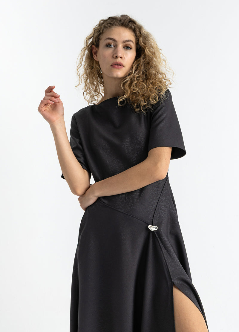 Coster Copenhagen DRAPERET GLIMMERKJOLE Kjole Black - 100