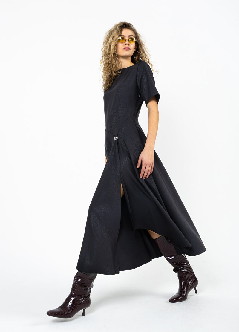 Coster Copenhagen DRAPERET GLIMMERKJOLE Kjole Black - 100