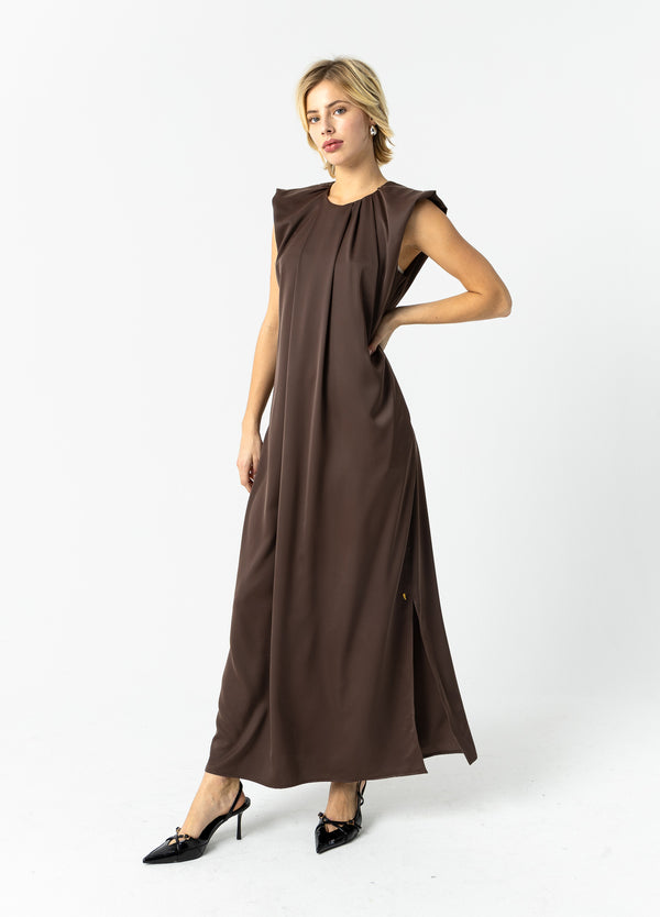 Coster Copenhagen DRAPERET KJOLE Kjole Warm brown - 367