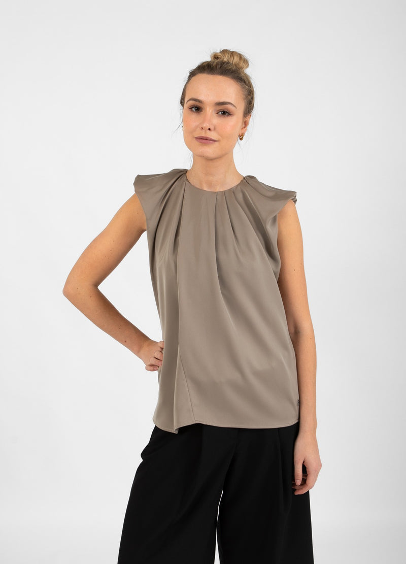 Coster Copenhagen DRAPERET TOP Shirt/Blouse Light mud - 355