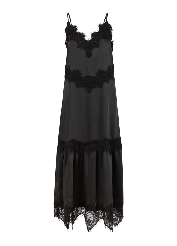 Coster Copenhagen Dress with lace detail Kjole Black - 100