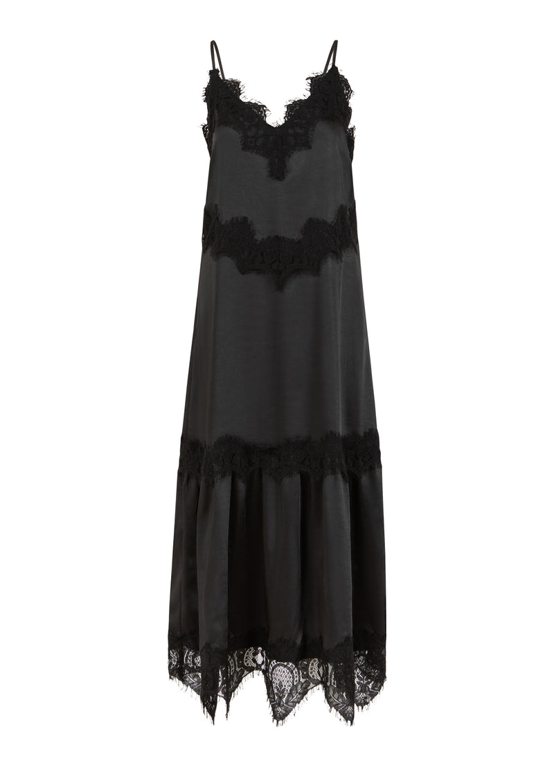 Coster Copenhagen Dress with lace detail Kjole Black - 100