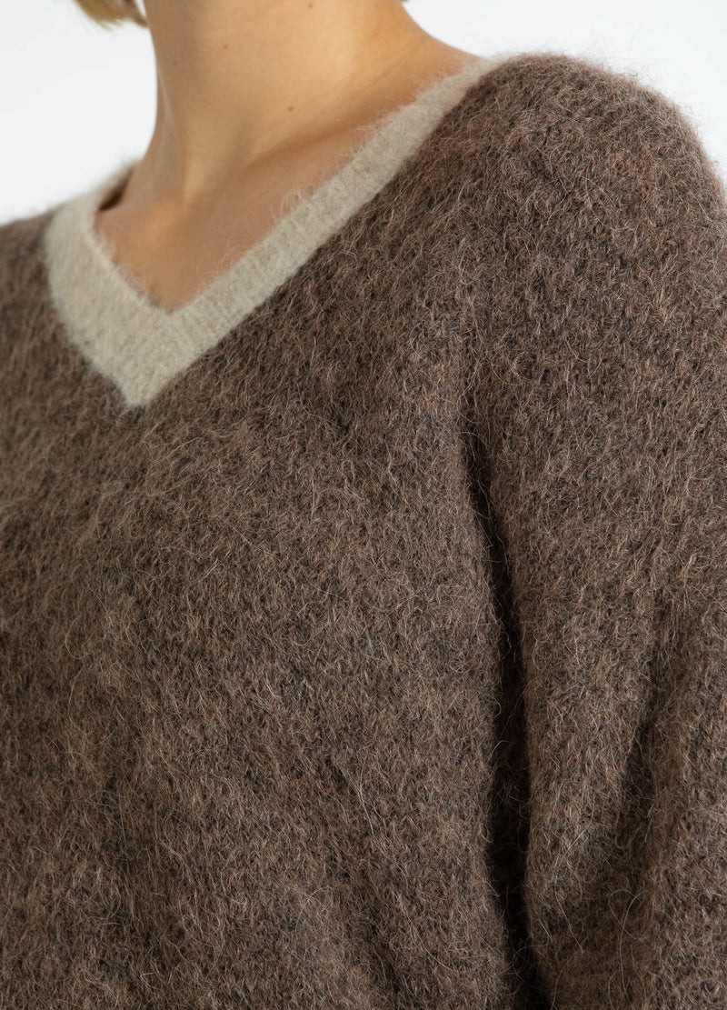 Coster Copenhagen FARVEBLOK STRIK Knitwear Hazel/sand - 334