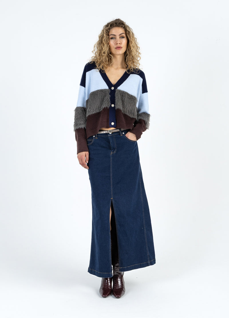 Coster Copenhagen FARVEBLOK STRIK MED PELSÆRMER Knitwear Mix - 999
