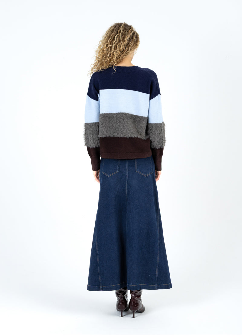 Coster Copenhagen FARVEBLOK STRIK MED PELSÆRMER Knitwear Mix - 999