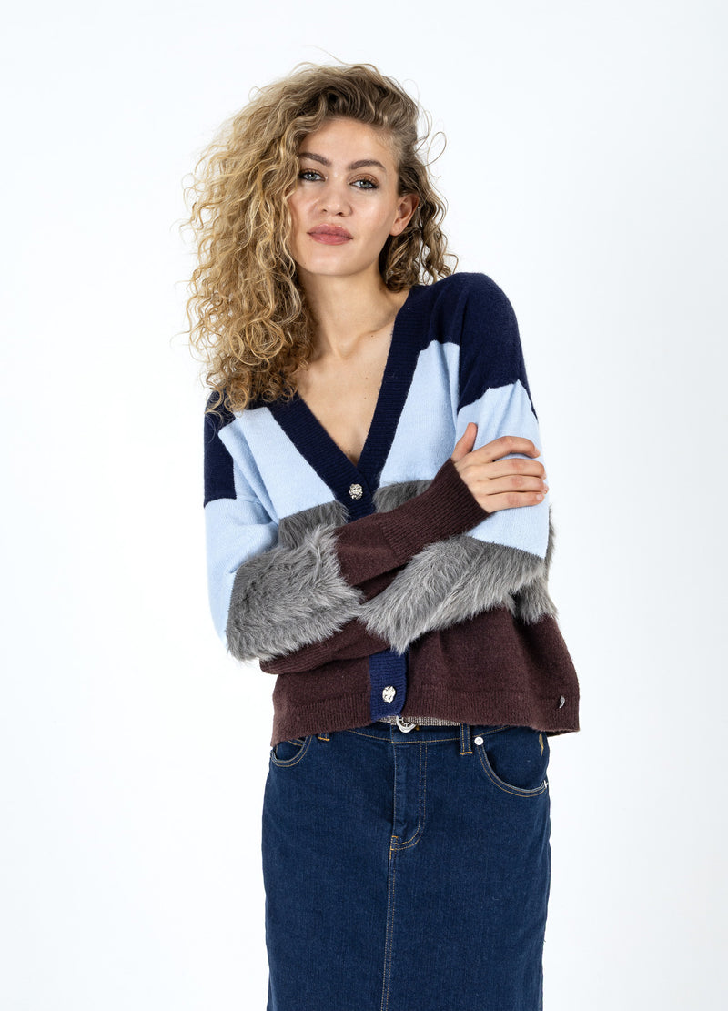 Coster Copenhagen FARVEBLOK STRIK MED PELSÆRMER Knitwear Mix - 999