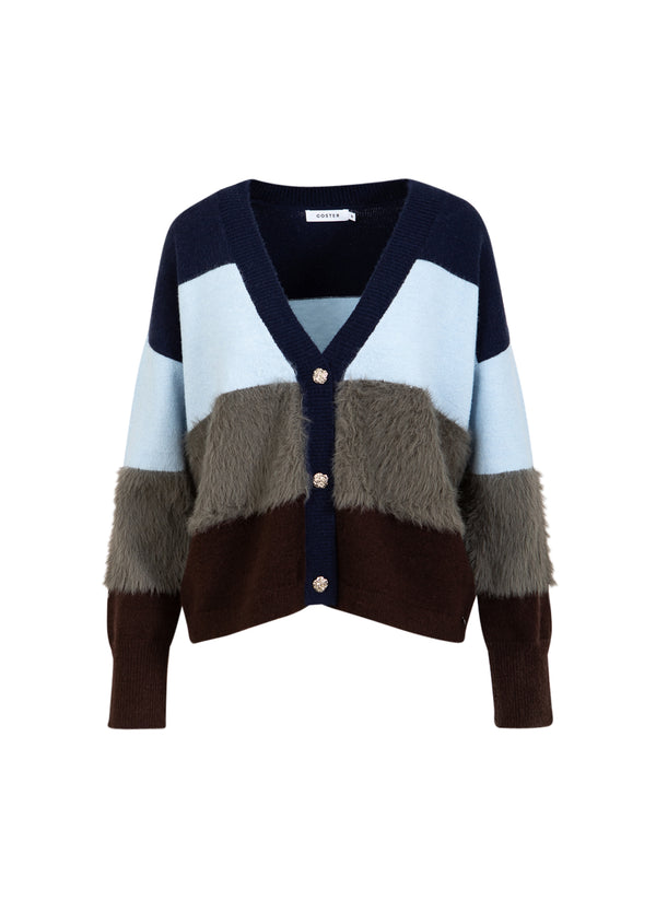 Coster Copenhagen FARVEBLOK STRIK MED PELSÆRMER Knitwear Mix - 999