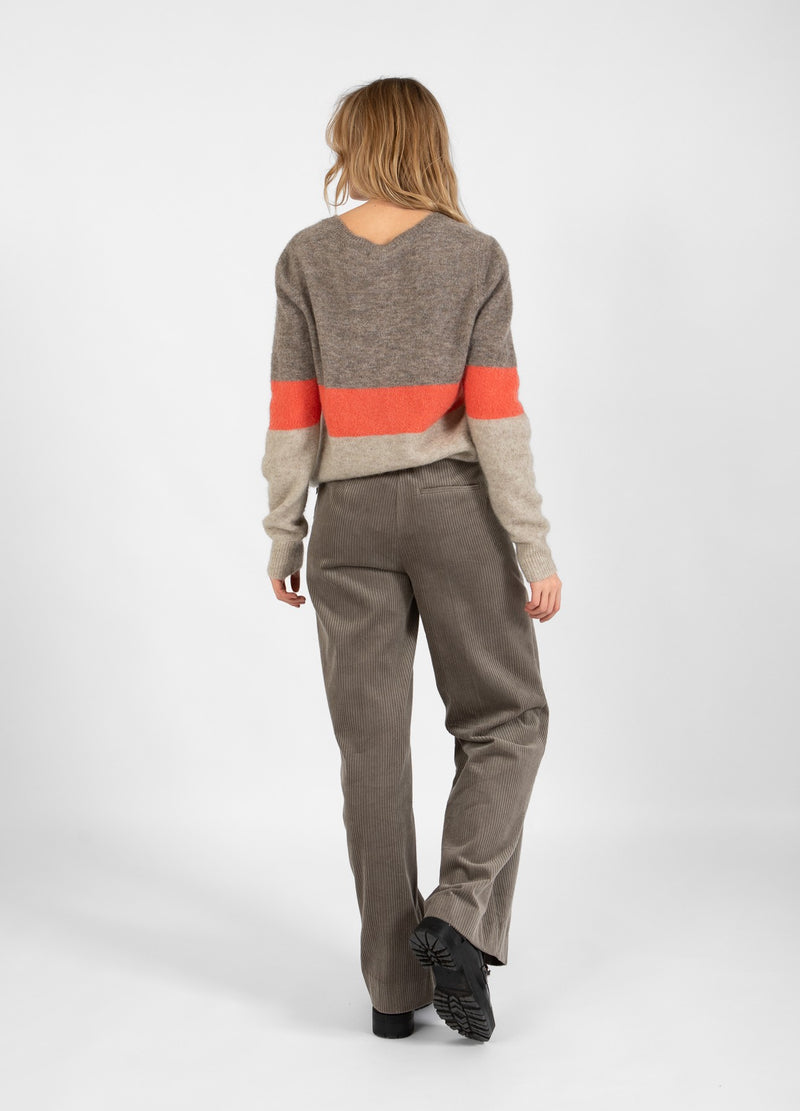 Coster Copenhagen CORDUROY BUKSER - PETRA-PASFORM Pants Warm grey - 197