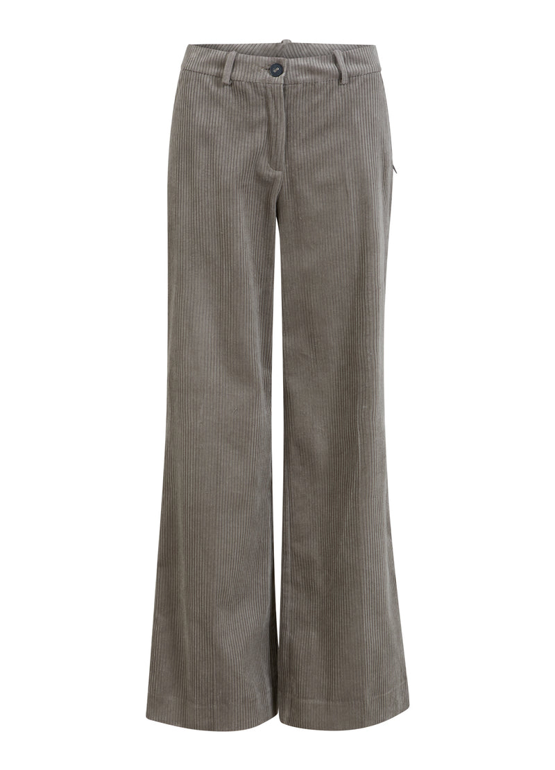 Coster Copenhagen CORDUROY BUKSER - PETRA-PASFORM Pants Warm grey - 197