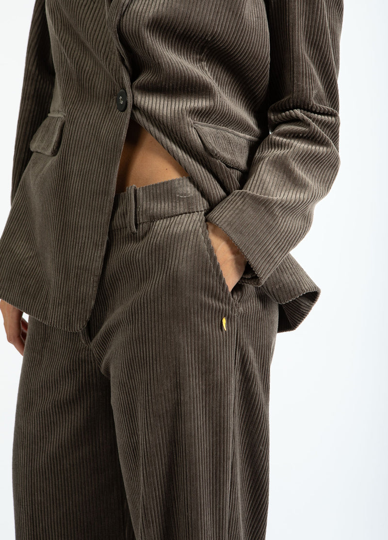 Coster Copenhagen FLØJLSBUKSER - PETRA FIT Pants Dove grey - 155