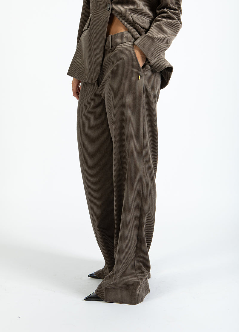 Coster Copenhagen FLØJLSBUKSER - PETRA FIT Pants Dove grey - 155