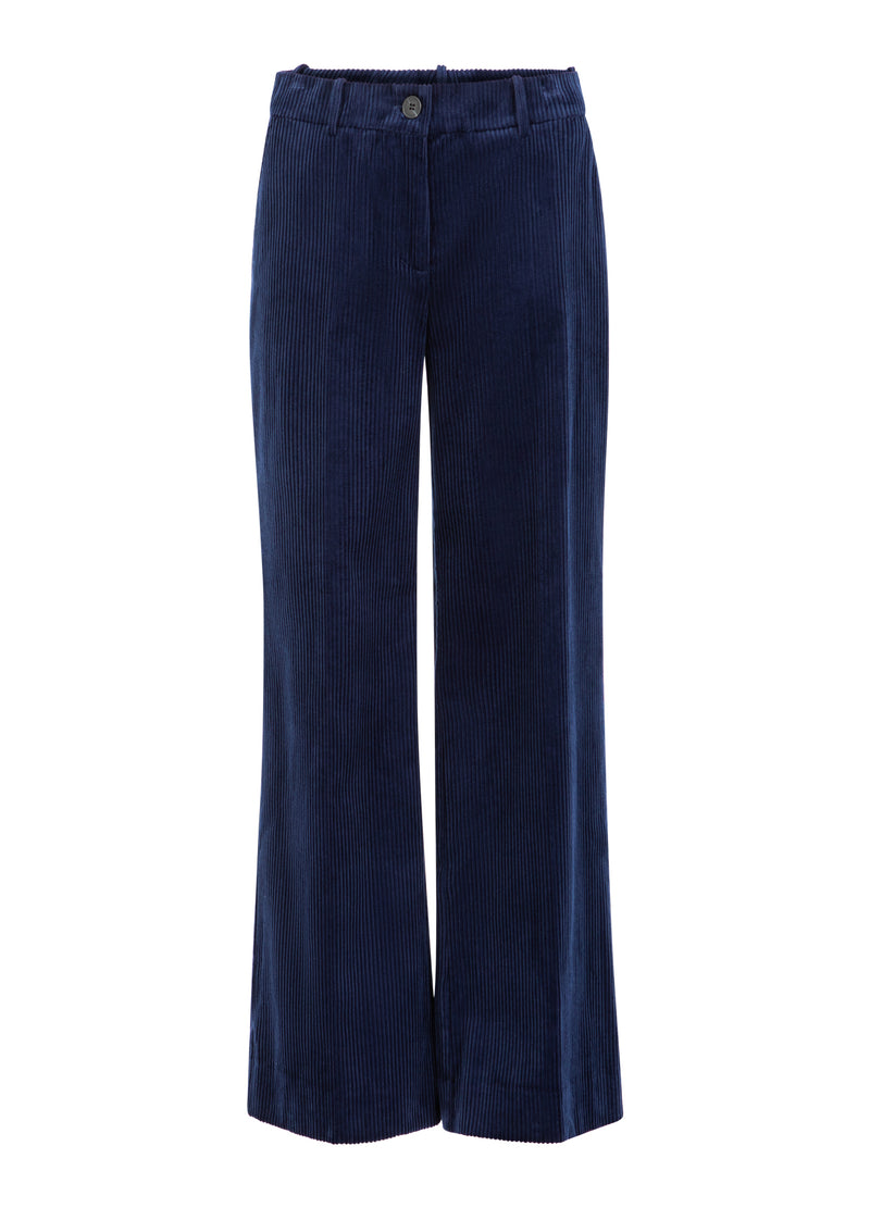 Coster Copenhagen FLØJLSBUKSER - PETRA PASFORM Pants Eclipse blue -555