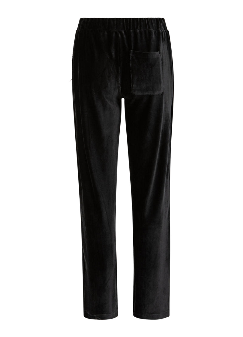 Coster Copenhagen FLØJLSBUKSER - SILLE FIT Pants Black - 100