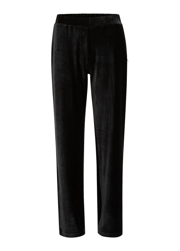 Coster Copenhagen FLØJLSBUKSER - SILLE FIT Pants Black - 100