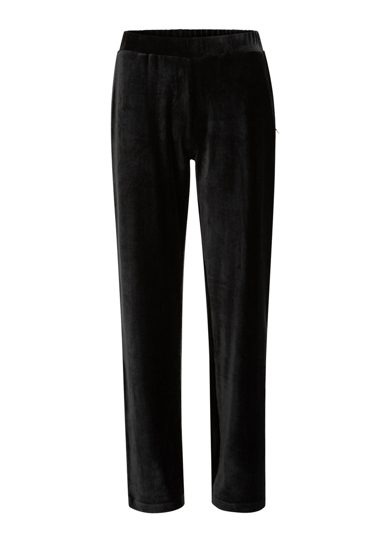 Coster Copenhagen FLØJLSBUKSER - SILLE FIT Pants Black - 100
