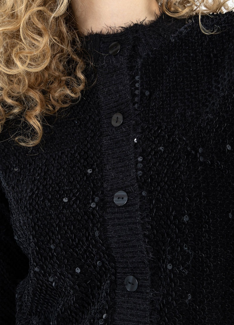 Coster Copenhagen FLØJL PALIET CARDIGAN Shirt/Blouse Black - 100