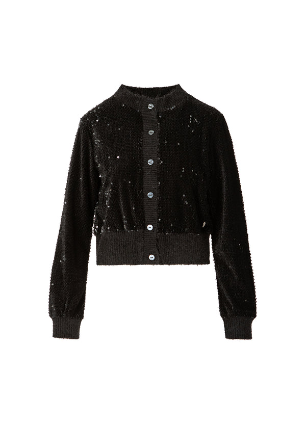 Coster Copenhagen FLØJL PALIET CARDIGAN Shirt/Blouse Black - 100