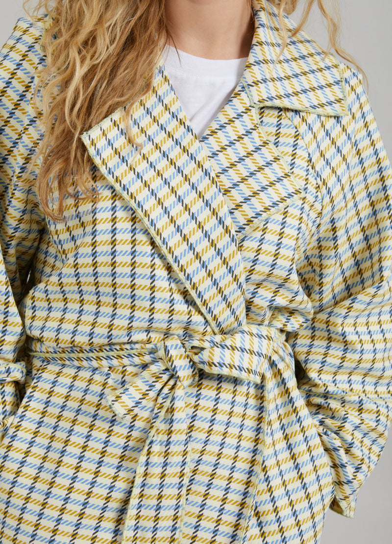 Coster Copenhagen FRAKKE M. TERNET MØNSTER Outerwear Yellow check - 782