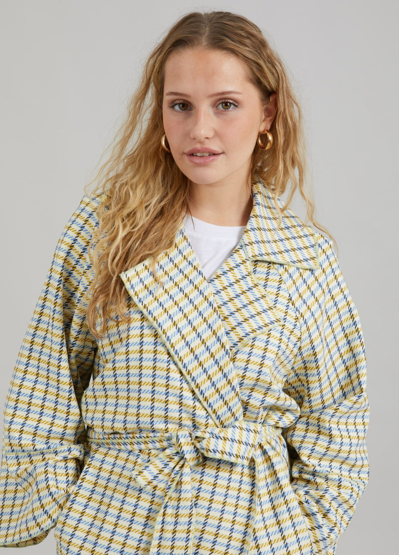 Coster Copenhagen FRAKKE M. TERNET MØNSTER Outerwear Yellow check - 782