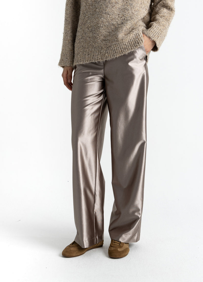 Coster Copenhagen GLITTERBUKSER - PETRA FIT Pants Champagne - 299