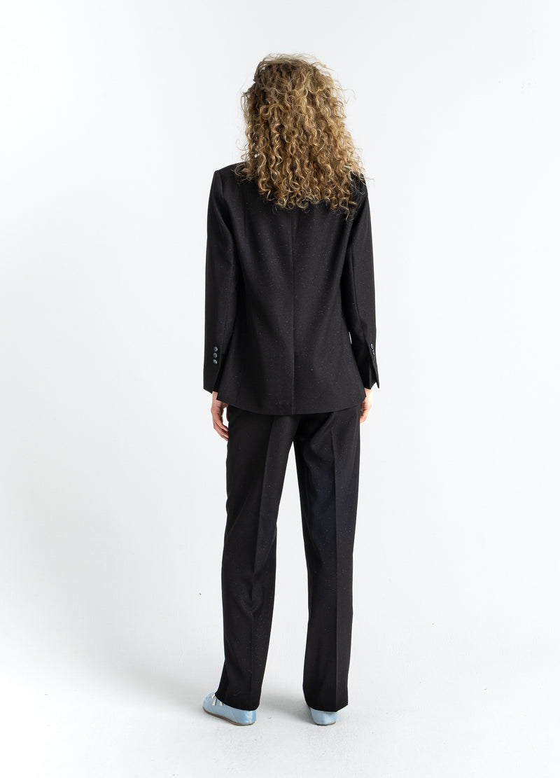 Coster Copenhagen GLITTERBUKSER - PETRA FIT Pants Black - 100