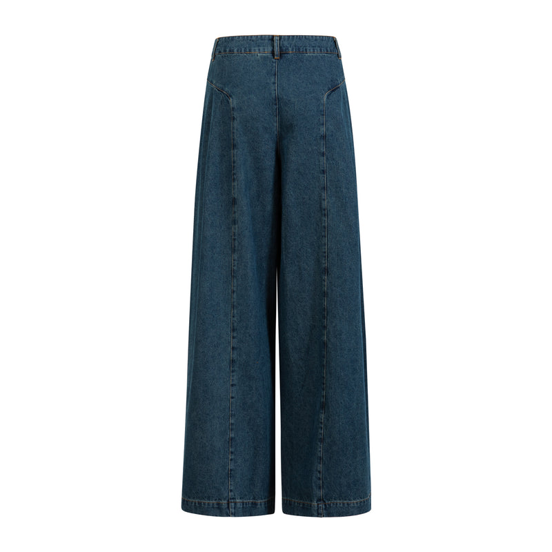 Coster Copenhagen HØJTALJET DENIMBUKSER - ANNA FIT Pants Dark Blue Denim - 571